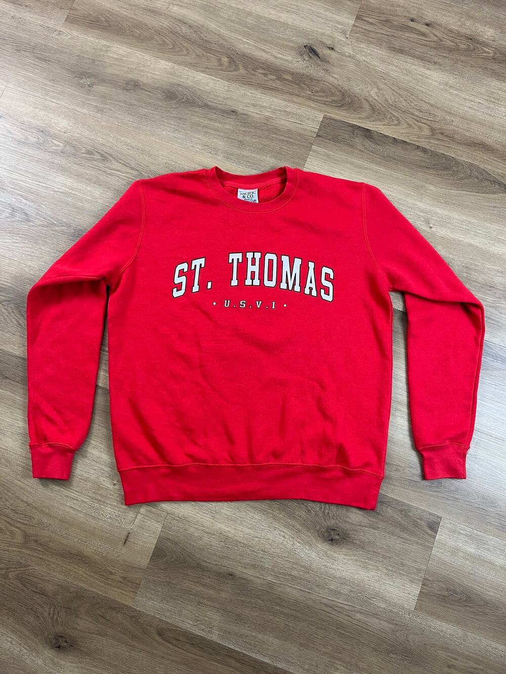 St. Thomas USVI Crewneck Sweatshirt Red M